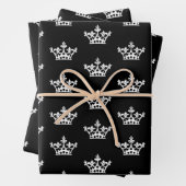 Weiße Kronen Geschenkpapier Set (Beispiel)