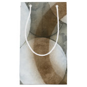 Weiße Kugeln u. Brown-Kreise Kleine Geschenktüte (Vorderseite)