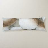 Weiße Kugeln u. Brown-Kreise Seitenschläferkissen (Rückseite)