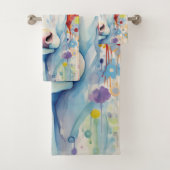 Weiße Kuh mit weißer Farbe Weichweich Badhandtuch Set (Insitu)