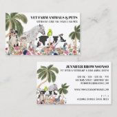 Weiße Kuh Schafhund Katze Bird Rabbit Duck Palm Visitenkarte (Vorne/Hinten)