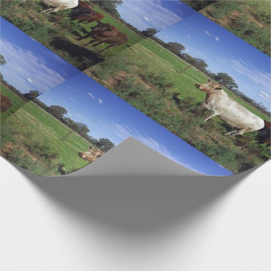 Weiße Kuh und ihre Herde, Geschenkpapier (Ecke)