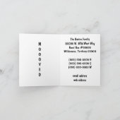 Weiße Kuh - Western-Adressenänderung Ankündigung (Innenseite)