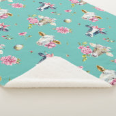 Weiße Kühe und Kleeblatt Sherpadecke (3/4)