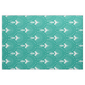 Weiße Kunst-Deko-Muster auf Türkis Stoff (Fat Quarter (45,7 x 55,9 cm))