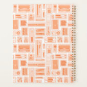 Weiße Kunst liefert Muster Peach Orange Planer (Rückseite)