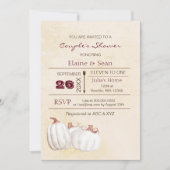 Weiße Kürbis fallen Brautparty Einladung (Vorderseite)