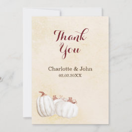 Weiße Kürbis fallen Ernte Hochzeit danke