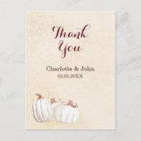 Weiße Kürbis fallen Ernte Hochzeit danke