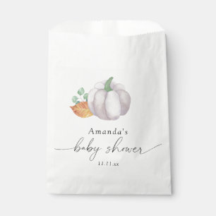Weiße Kürbis-Herbst-Baby-Party  Geschenktütchen