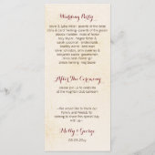 Weiße Kürbis Herbst Ernte Programme Hochzeit (Rückseite)