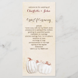 Weiße Kürbis Herbst Ernte Programme Hochzeit