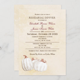 Weiße Kürbis Herbst Probe Einladung