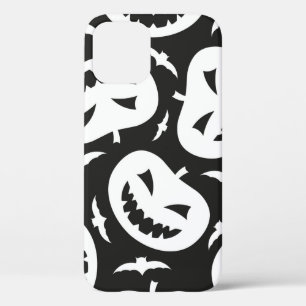 Weiße Kürbis und auf Blau abgeschiedene Fledermäus Case-Mate iPhone Hülle