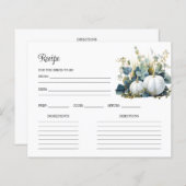 Weiße Kürbis und Eukalyptus-Brautparty-Rezept (Vorne/Hinten)