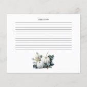 Weiße Kürbis und Eukalyptus-Brautparty-Rezept (Rückseite)