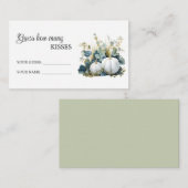 Weiße Kürbis Wie viele Kisses Brautparty Game Begleitkarte (Vorne/Hinten)