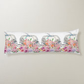 Weiße Kürbisfallen Wohngestaltung Wasserfarbe Seitenschläferkissen (Rückseite)