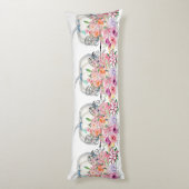 Weiße Kürbisfallen Wohngestaltung Wasserfarbe Seitenschläferkissen (Rückseite (Vertikal))