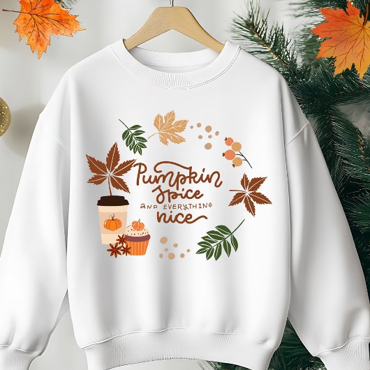 Weiße Kürbisgewürze gemütliche Festsaison Sweatshirt