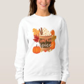 Weiße Kürbisgewürze gemütliche Festsaison Sweatshirt (Vorderseite)