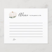 Weiße Kürbiskinderberatung für die Eltern (Vorderseite)