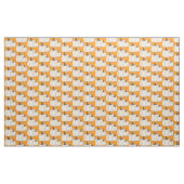 Weiße Kürbismuster fallen orange Gewebe Stoff (Yard (91,4 cm))
