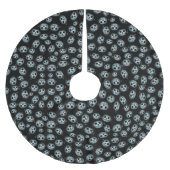 Weiße Kürbisse Halloween Polyester Weihnachtsbaumdecke (Vorderseite)