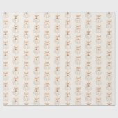 Weiße Kürbisse Pfirsichbögen Glasslipper Geschenkpapier (Flach)