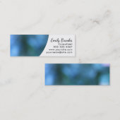 Weiße Kurve über blauem Bild; Einzigartiger Mini Visitenkarte (Vorne/Hinten)
