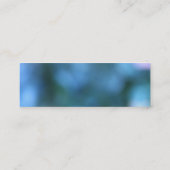 Weiße Kurve über blauem Bild; Einzigartiger Mini Visitenkarte (Rückseite)