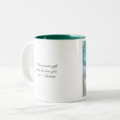 Weiße kurze Haarkatzen-Tasse mit Vers Zweifarbige Tasse (Vorderseite Links)