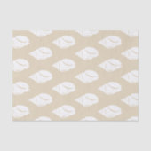 Weiße Küstenseashells u. Taupe Seidenpapier (Vorderseite)