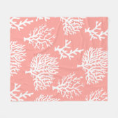 Weiße Küstenseekoralle u. Mikropunkte Fleecedecke (Vorderseite (Horizontal))