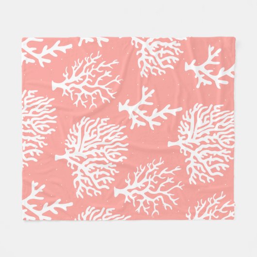 Weiße Küstenseekoralle u. Mikropunkte Fleecedecke (Vorderseite (Horizontal))