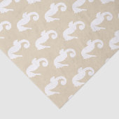 Weiße KüstenSeepferde u. Taupe Seidenpapier (Ausschnitt)