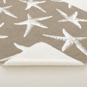 Weiße Küstenstarfish u. Imitat-Leinwand Sherpadecke (3/4)