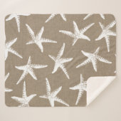 Weiße Küstenstarfish u. Imitat-Leinwand Sherpadecke (Vorderseite (Horizontal))