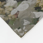 Weiße Lacecap Hydrangea-Blume Fleecedecke (Ecke)