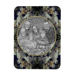 Weiße Lacecap Hydrangea Rahmen hinzufügen Ihr Foto Magnet