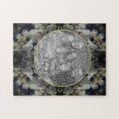 Weiße Lacecap Hydrangea Rahmen hinzufügen Ihr Foto Puzzle (Horizontal)