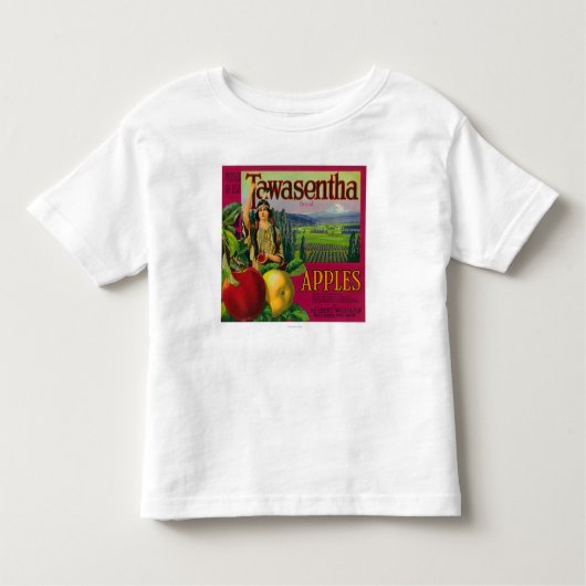 Weiße Lachse, Washington - Tawasentha Apple Labe Kleinkind T-shirt (Vorderseite)