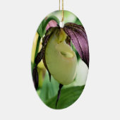 Weiße Lady Slipper Blume Ornament (Rechts)