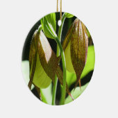 Weiße Lady Slipper Pair Blume Ornament (Rechts)