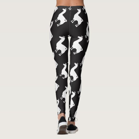 Weiße Lama-Leggings Leggings (Rückseite)
