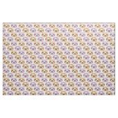 Weiße Lämpchen braunes lila Wasserfarbmuster Stoff (Fat Quarter (45,7 x 55,9 cm))
