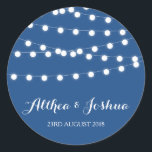 Weiße Lampen | Blue Wedding Stickers<br><div class="desc">Spaß und skurrile Aufkleber mit weißen Feenlampen. Andere Farben sind verfügbar. Dies ist Teil einer Hochzeitssuite - passende Produkte sind erhältlich.</div>