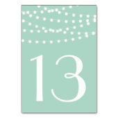 Weiße Lampen | Mini-Tischnummern-Karte Tischnummer (Rückseite)