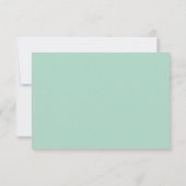 Weiße Lampen | Mint Wedding RSVP Card (Rückseite)