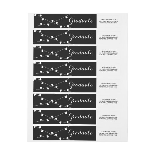 Weiße Lampen | Schwarzer Abschluss (Bogen)